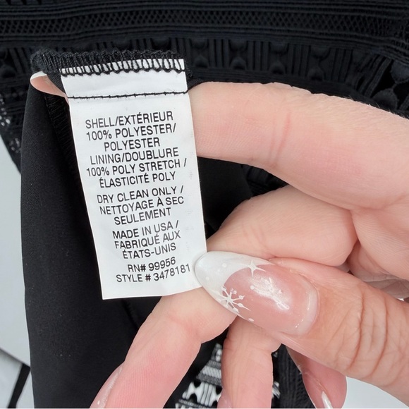 SHOSHANNA Aleona Black Corded Lace Column Dress Midi NWT - Picture 8 of 8